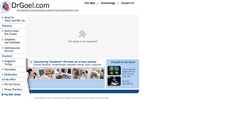 Desktop Screenshot of drgoel.com